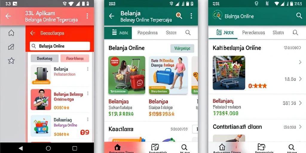 Tampilan antarmuka aplikasi 33L untuk Belanja Online.