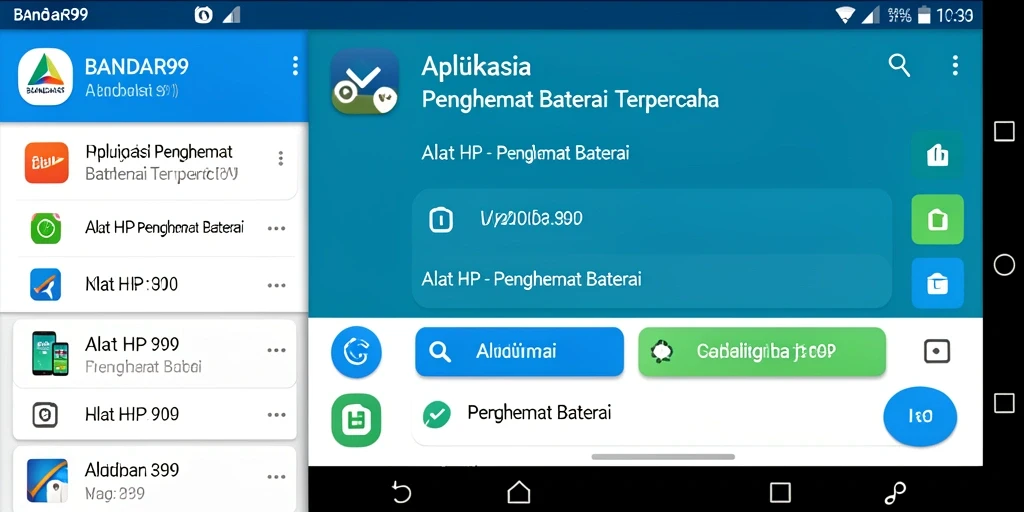 Antarmuka BANDAR99 yang intuitif untuk penghematan baterai.