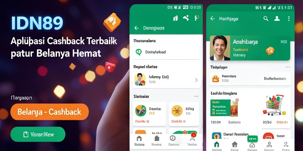 Tampilan utama IDN89 dengan fungsi cashback yang menarik.