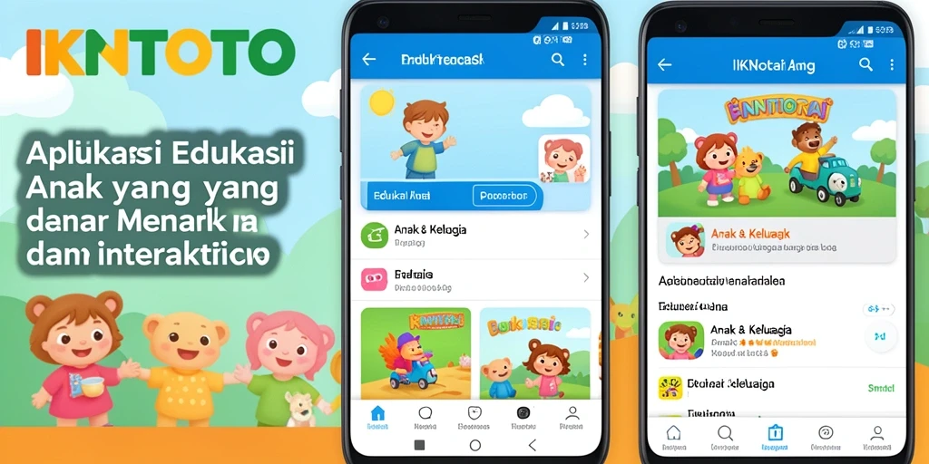 Antarmuka menarik dari aplikasi Edukasi Anak IKNTOTO.