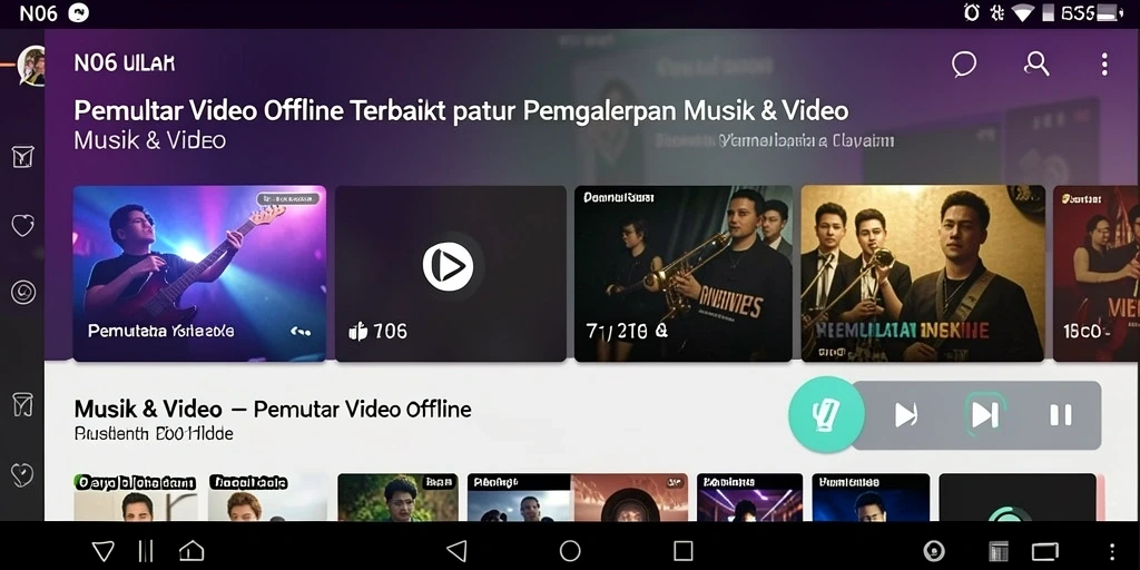 Antarmuka N06 yang ramah pengguna untuk Pemutar Video Offline.