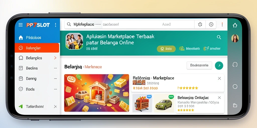 Tampilan antarmuka aplikasi PP7SLOT yang modern dan intuitif.