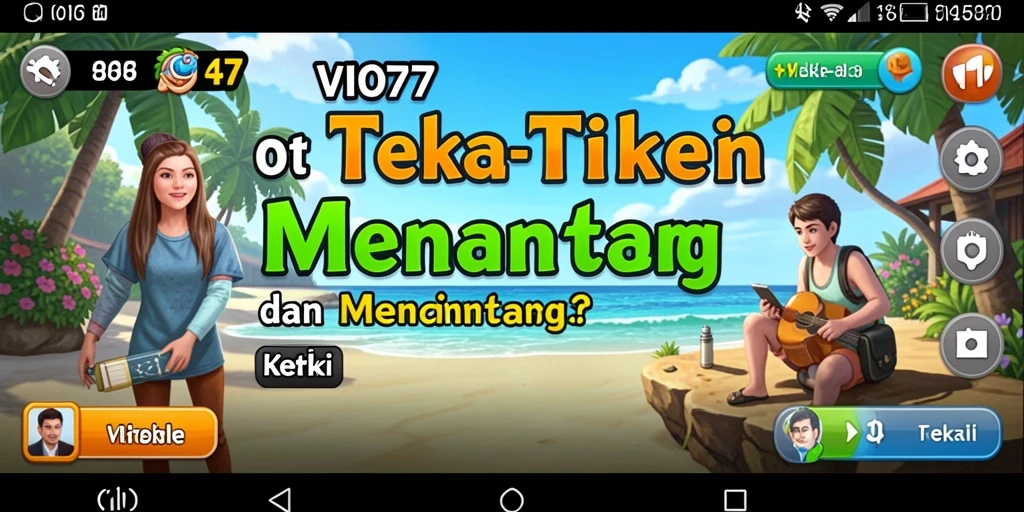 Tampilan antarmuka menarik dari permainan Teka-Teki VIO77.